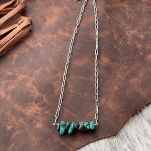 Cowboy Take Me Away | Turquoise Paper Clip Chain Choker